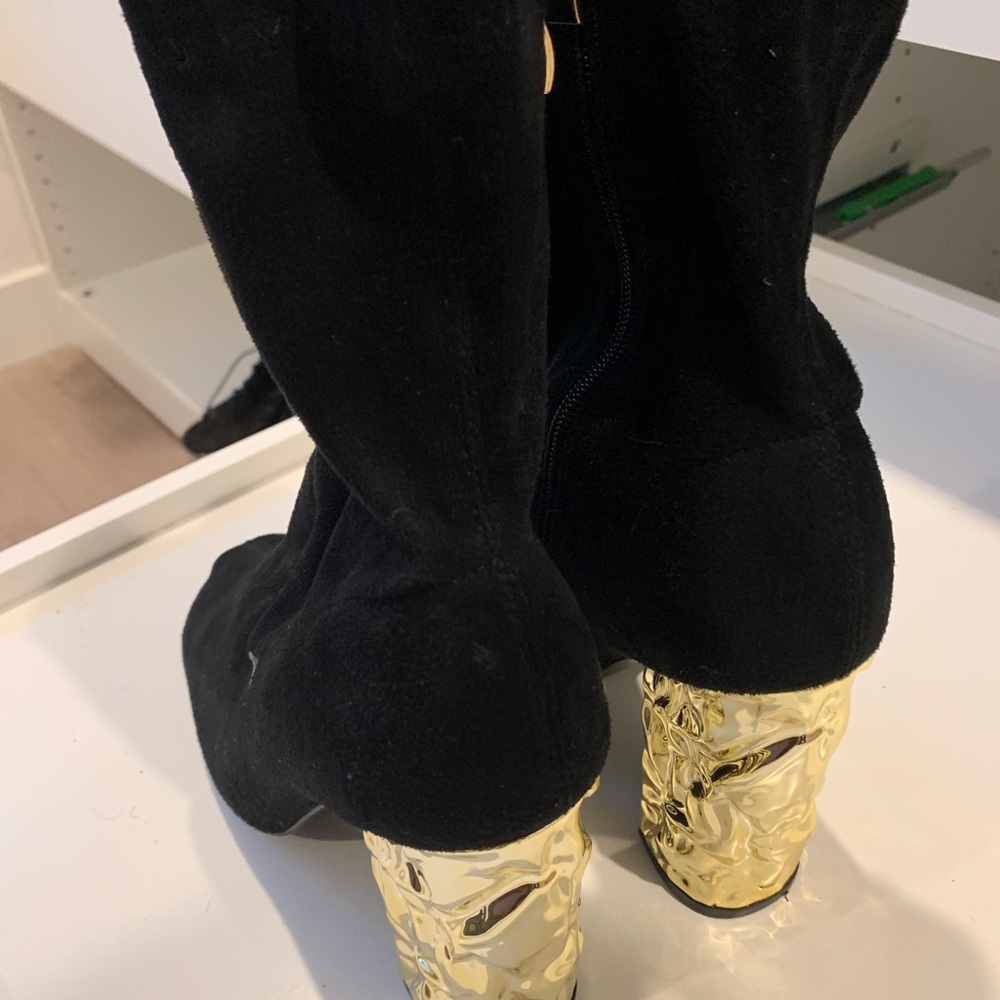 Peep Toe Block Heel Boot - image 3